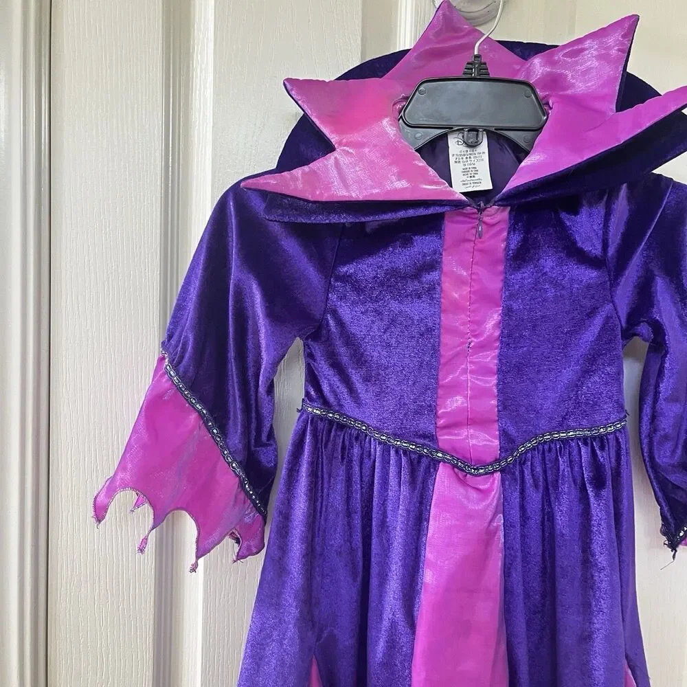 Disney Store Maleficent Halloween Costume DRESS ONLY Purple Pink Girls Size 4